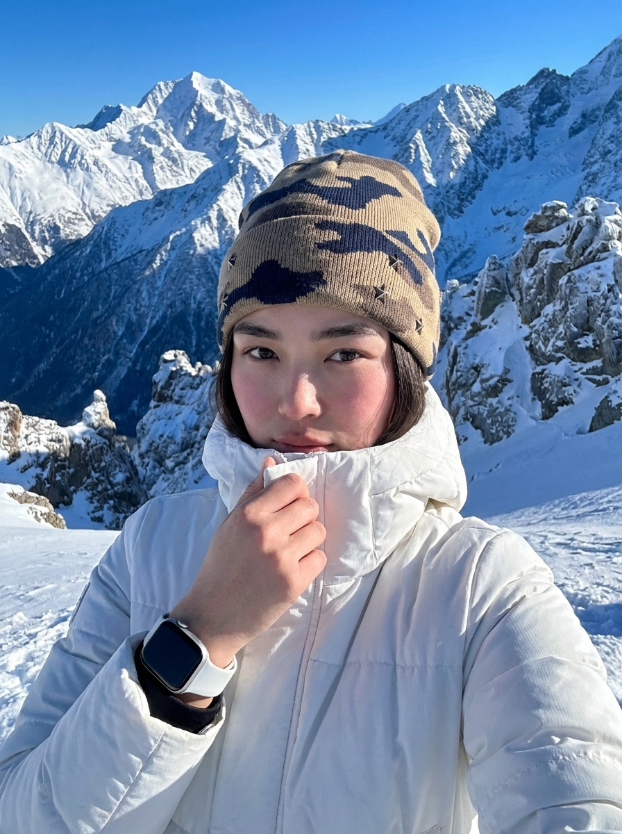 Woman in Alpine Setting